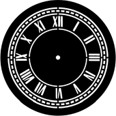 Clock Face - Stock Gobo for Gobo Light Projectors - Choose your size!