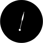 Minute Hand - Stock Gobo for Gobo Light Projectors - Choose your size!