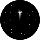 Christmas Stars - Stock Gobo for Gobo Light Projectors - Choose your size!