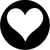 Heart - Stock Gobo for Gobo Light Projectors - Choose your size!