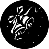 Celebration Bells - Stock Gobo for Gobo Light Projectors - Choose your size!