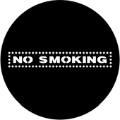 No Smoking - Stock Gobo for Gobo Light Projectors - Choose your size!