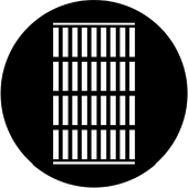 Jail Bars - Stock Gobo for Gobo Light Projectors - Choose your size!