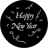 Happy New Year - Stock Gobo for Gobo Light Projectors - Choose your size!