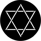 Star of David - Stock Gobo for Gobo Light Projectors - Choose your size!