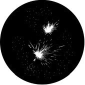 Fireworks 5B - Stock Gobo for Gobo Light Projectors - Choose your size!