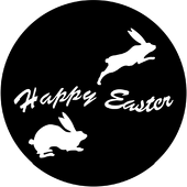 Happy Easter - Stock Gobo for Gobo Light Projectors - Choose your size!