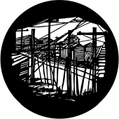 Ghetto 1 - Stock Gobo for Gobo Light Projectors - Choose your size!