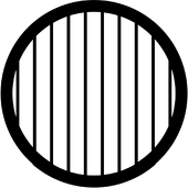 Vertical Lines - Stock Gobo for Gobo Light Projectors - Choose your size!