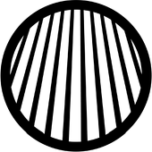 Perspective Lines 1 - Stock Gobo for Gobo Light Projectors - Choose your size!