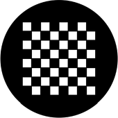 Chessboard - Stock Gobo for Gobo Light Projectors - Choose your size!