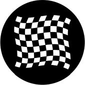 Chequered Flag 1 - Stock Gobo for Gobo Light Projectors - Choose your size!