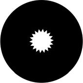 Starburst - Stock Gobo for Gobo Light Projectors - Choose your size!