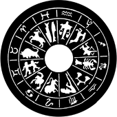 Horoscope - Stock Gobo for Gobo Light Projectors - Choose your size!