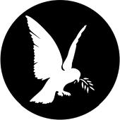 Dove of Peace - Stock Gobo for Gobo Light Projectors - Choose your size!