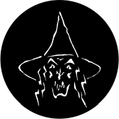 Wicked Witch - Stock Gobo for Gobo Light Projectors - Choose your size!