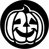 Happy Pumpkin - Stock Gobo for Gobo Light Projectors - Choose your size!
