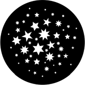 Stars 7 - Stock Gobo for Gobo Light Projectors - Choose your size!