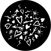 Love - Stock Gobo for Gobo Light Projectors - Choose your size!