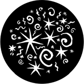 Spangles - Stock Gobo for Gobo Light Projectors - Choose your size!