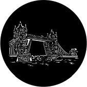 Tower Bridge 2 - Stock Gobo for Gobo Light Projectors - Choose your size!