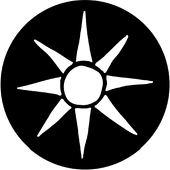 Roman Wheel - Stock Gobo for Gobo Light Projectors - Choose your size!