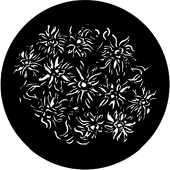 Floral 6 - Stock Gobo for Gobo Light Projectors - Choose your size!