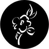 Single Flower - Stock Gobo for Gobo Light Projectors - Choose your size!