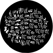 Squiggle Scratch - Stock Gobo for Gobo Light Projectors - Choose your size!