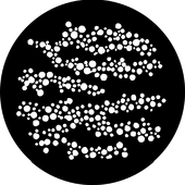 Foam Dots 1 - Stock Gobo for Gobo Light Projectors - Choose your size!