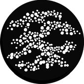 Foam Dots 2 - Stock Gobo for Gobo Light Projectors - Choose your size!