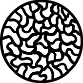 Squirms (Negative) - Stock Gobo for Gobo Light Projectors - Choose your size!