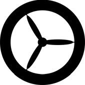 Propeller 3 - Stock Gobo for Gobo Light Projectors - Choose your size!