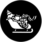 Christmas Sleigh - Stock Gobo for Gobo Light Projectors - Choose your size!