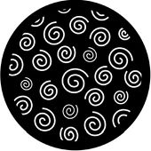 U Swirls - Stock Gobo for Gobo Light Projectors - Choose your size!