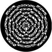 Hypnotic Fan - Stock Gobo for Gobo Light Projectors - Choose your size!