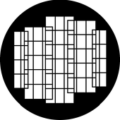 Window Collage 1 - Stock Gobo for Gobo Light Projectors - Choose your size!