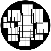 Window Collage 2 - Stock Gobo for Gobo Light Projectors - Choose your size!