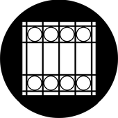 Window Grate - Stock Gobo for Gobo Light Projectors - Choose your size!