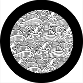 Kabuki Waves - Stock Gobo for Gobo Light Projectors - Choose your size!