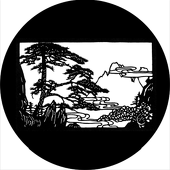 Distant Mountain - Stock Gobo for Gobo Light Projectors - Choose your size!