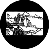 Cloud Mountain - Stock Gobo for Gobo Light Projectors - Choose your size!