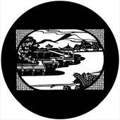 River Pagoda - Stock Gobo for Gobo Light Projectors - Choose your size!