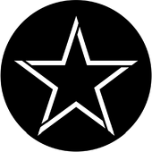 Outline Star - Stock Gobo for Gobo Light Projectors - Choose your size!