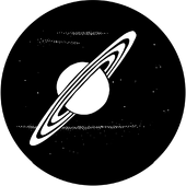 Saturn - Stock Gobo for Gobo Light Projectors - Choose your size!