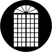 Georgian Doors - Stock Gobo for Gobo Light Projectors - Choose your size!