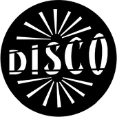 Disco - Stock Gobo for Gobo Light Projectors - Choose your size!