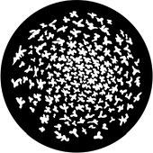 Swirling Leaves - Stock Gobo for Gobo Light Projectors - Choose your size!