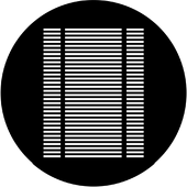 Wide Louvre - Stock Gobo for Gobo Light Projectors - Choose your size!