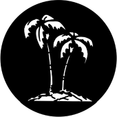 Tropical Tree - Stock Gobo for Gobo Light Projectors - Choose your size!